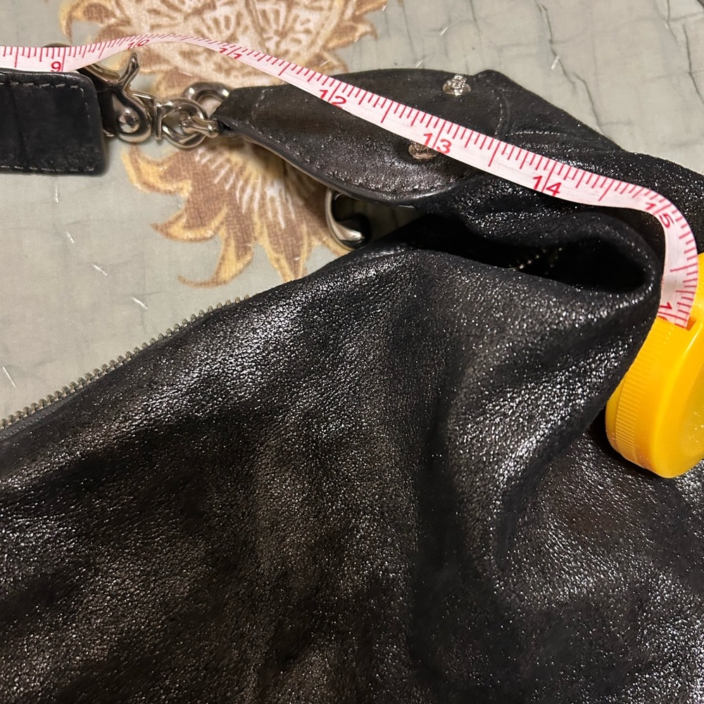 Vintage Juicy Couture Black Metallic Leather Shoulder Bag - Picture 14 of 14